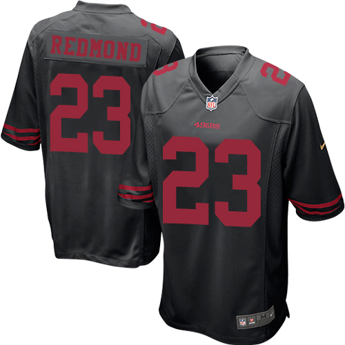 Men's Game Will Redmond Nike Jersey Black Alternate - #23 NFL San Francisco 49ers